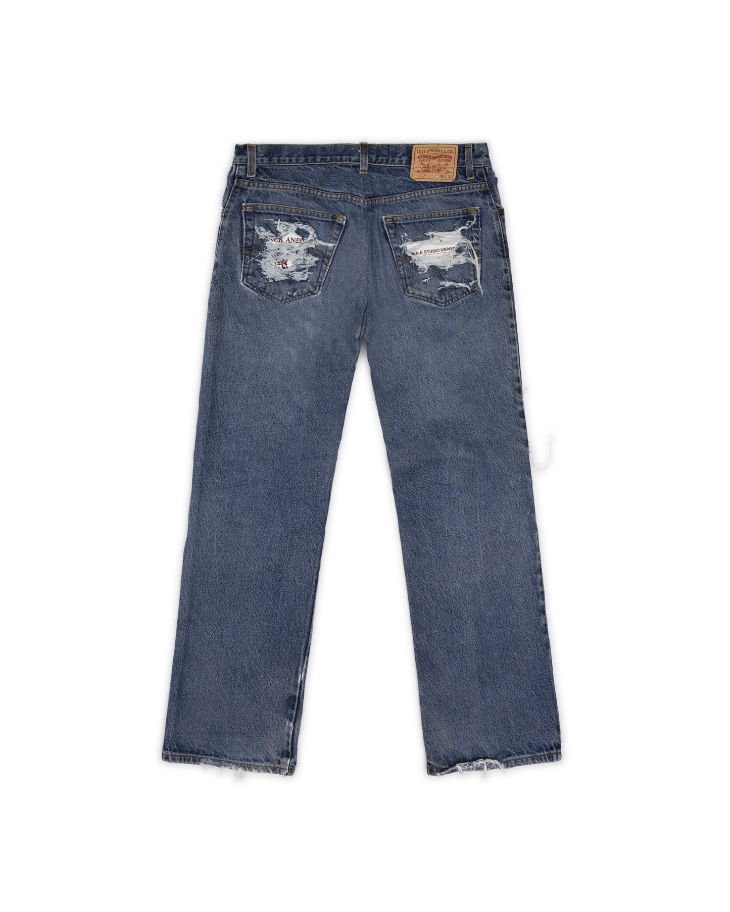 Reworked Thrashed Levi's 517 Jeans